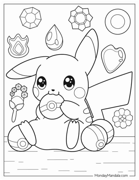 free printable coloring pages pikachu|163 Pikachu Coloring Pages